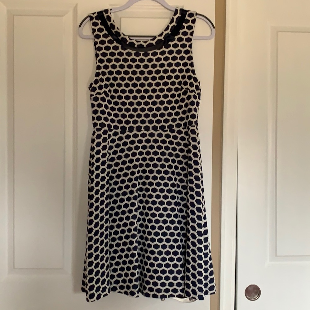 NWT Navy and white polka dot dress.